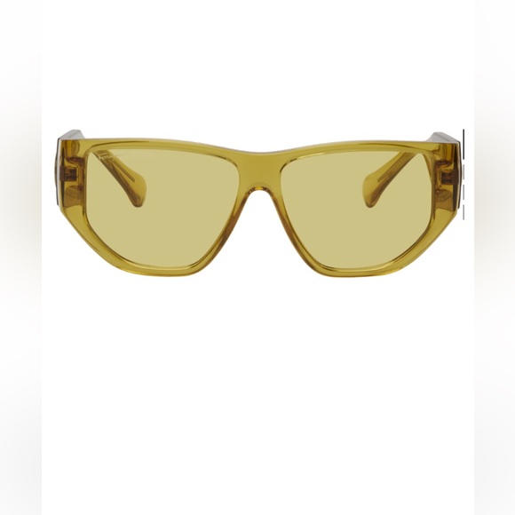 Ferragamo yellow cat eye aviator chunky glasses - Picture 2 of 3